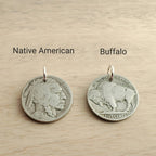 Vintage U.S. Buffalo Nickel Charm for Necklace or Bracelet, Indian (Native American) Head, Antique United States Coin, E. Ria Designs