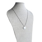 1972 Water Jug Malta Coin Necklace, Scalloped 5 Mils Coin, Stainless Steel Ball Chain, Gift Boxed Made in USA by E. Ria Designs