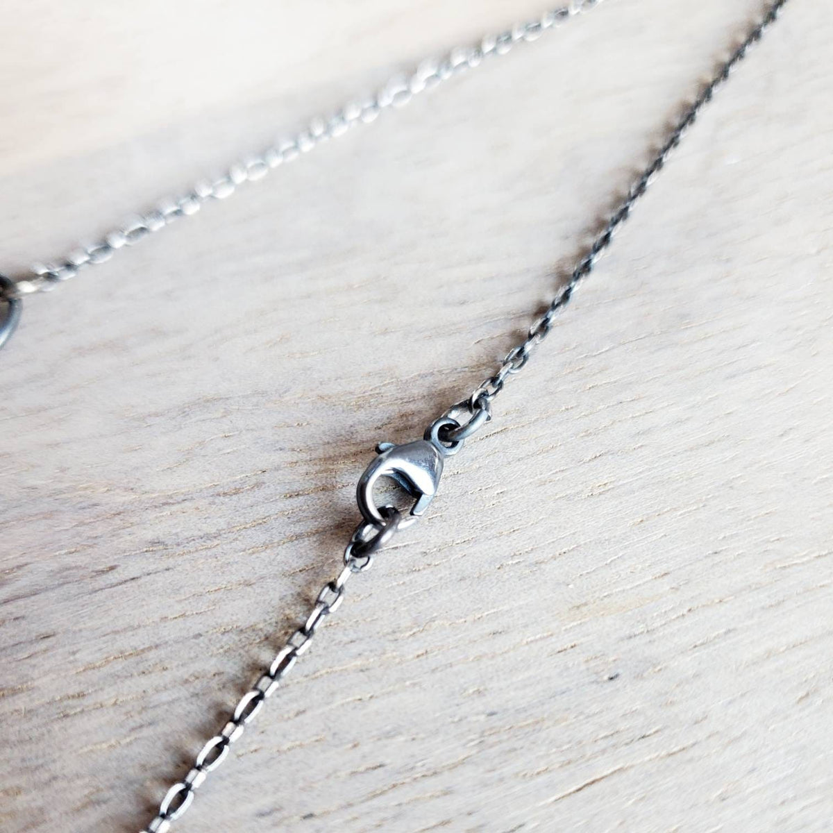 Rutilated Quartz Pendant Oxidized Antiqued Sterling Silver Necklace, 925 Made in USA, Handcrafted Artisan Necklace, Gift Box, E. Ria Designs