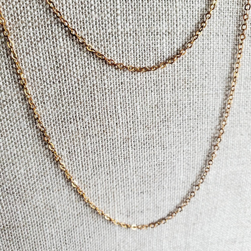Solid RED Brass Cable Chain, Lobster Claw Clasp, Made in USA, Lengths: 16, 17, 18, 19, 20, 21, 22, 23, 24, 25, 26, 27, 28, 30, 32, 36 Inch