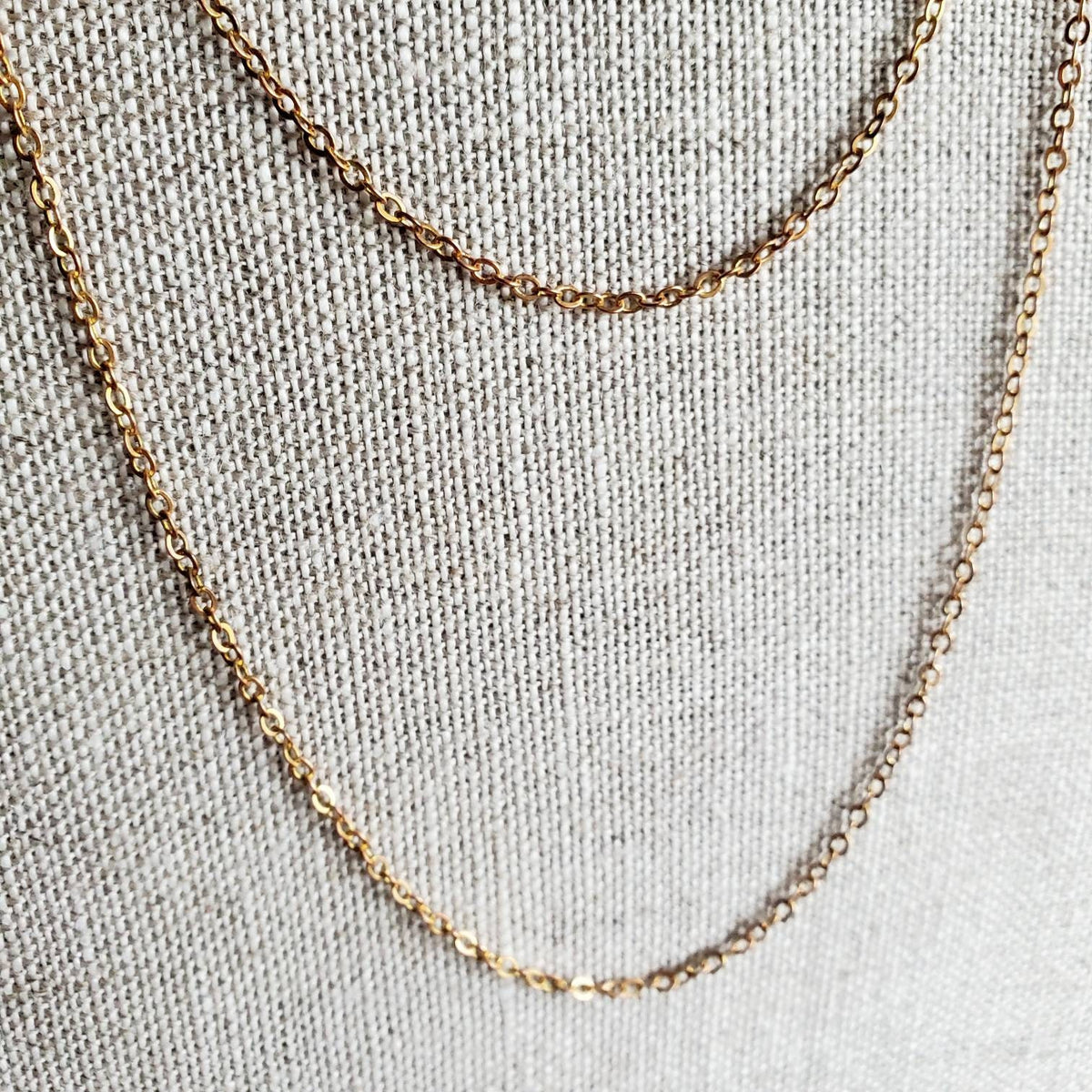 Solid RED Brass Cable Chain, Lobster Claw Clasp, Made in USA, Lengths: 16, 17, 18, 19, 20, 21, 22, 23, 24, 25, 26, 27, 28, 30, 32, 36 Inch