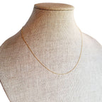 Fine Dainty Delicate 12K Gold Filled Curb Chain for Small Charm or Pendant, 18" Eighteen Inch Gold Necklace, E. Ria Designs, Gift Boxed