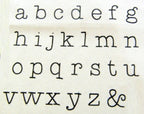 Rustic Oxidized Lowercase Initial Necklace, Hand Stamped Artisan Made Charm, Choose Your Finish E. Ria Designs