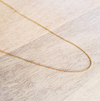 Fine Dainty Delicate 12K Gold Filled Curb Chain for Small Charm or Pendant, 18" Eighteen Inch Gold Necklace, E. Ria Designs, Gift Boxed