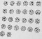 Silver Script Letter Charm, Hand Stamped .925 Sterling Silver Initial Pendant, Lyla Font, Made in USA, Gift Boxed, E. Ria Designs