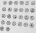 Silver Initial Necklace, Sterling Silver (.925) Letter Jewelry, Script, Uppercase, by E. Ria Designs