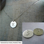 Silver Initial Necklace, Sterling Silver (.925) Letter Jewelry, Script, Uppercase, by E. Ria Designs