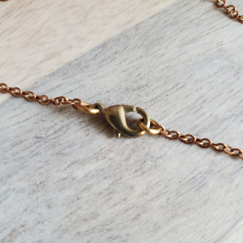 Old Vintage French 20 Centimes Coin Necklace, Brass Cable Chain, Birthday Gift Boxed, Marianne Profile, Handcrafted in USA by E. Ria Designs