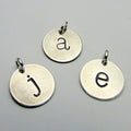 Silver Letter Charm, Silver Initial Charm, Silver Letter Pendant, Custom, Personalized, Sterling Silver .925 Custom Letter by E. Ria Designs