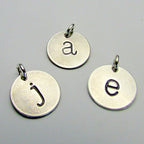 Silver Letter Charm, Silver Initial Charm, Silver Letter Pendant, Custom, Personalized, Sterling Silver .925 Custom Letter by E. Ria Designs
