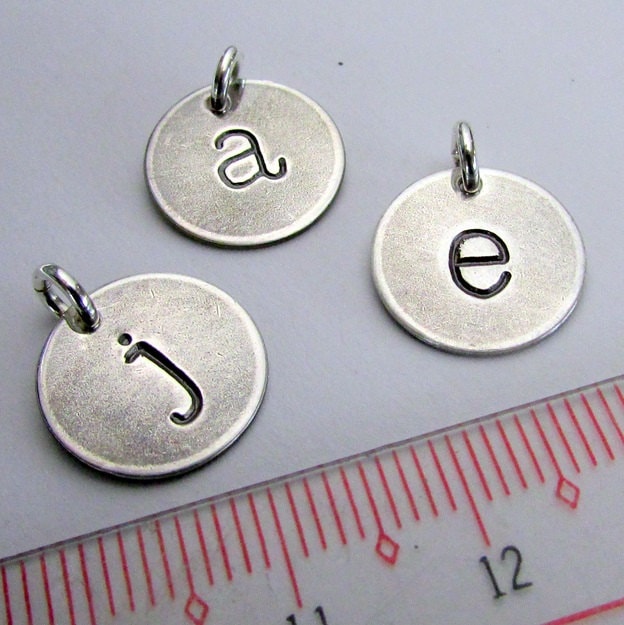 Silver Letter Charm, Silver Initial Charm, Silver Letter Pendant, Custom, Personalized, Sterling Silver .925 Custom Letter by E. Ria Designs