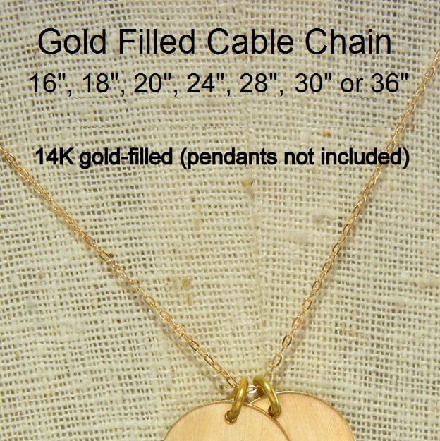 Gold Chain | 14K Gold Filled | Cable Necklace | Plain Gold Chain | Gold Necklace | Long Gold Chain | Long Gold Necklace |A La Carte