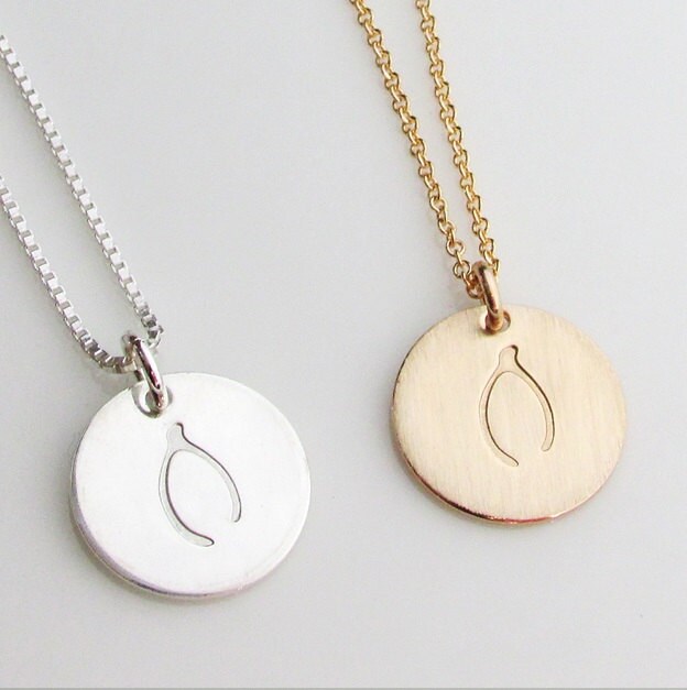 Wishbone Necklace | Wish Charm Jewelry | Gold or Silver Wish Bone Charm Necklace | Eriadesigns