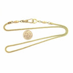 Vintage Brass Watch Fob Style Chain, Men's Necklace, Large Spring Ring, Lobster Clasp, Twist Barrel, 2.25 mm, Unisex, Antiqued Yellow Brass