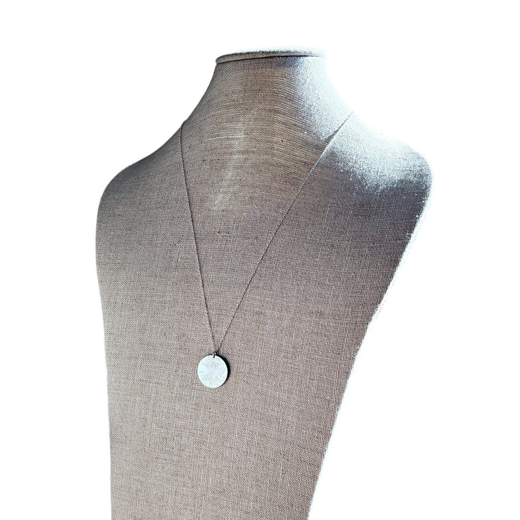 Vintage Italy Coin Necklace, Italia 50 Centesimi, Sterling Silver Cable Chain, 1940 or 1942, Gift Boxed, Handmade in USA, E. Ria Designs