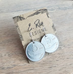 1987 Italy 5 Lira Dolphin Vintage Coin Earrings, .925 Sterling Silver Ear Wires, Lightweight Aluminum, Handcrafted in USA by E. Ria Designs