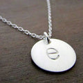 Silver Letter Necklace, Silver Initial Necklace, Lowercase Typewriter, Letter Charm 925 Sterling Silver, Chelsea Initial Necklace by E Ria