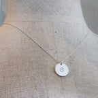 Silver Letter Necklace, Silver Initial Necklace, Lowercase Typewriter, Letter Charm 925 Sterling Silver, Chelsea Initial Necklace by E Ria