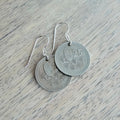 1963 Cyprus Pinecone Coin Earrings, Kibris Kumhuriyeti, 25 Mil, Cedar Tree, Sterling Silver Ear Wires, Gift Box, ERiaDesigns, Birthday Gift