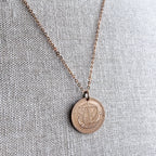 Genuine Cyprus Ship Coin Necklace, Kibris Cumhuriyeti 5 Mils, Vintage Brass Coin, Birthday Anniversary Gift, Artisan Handcrafted in USA