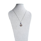 1963 Cyprus Grape Coin, 50 Mil, Genuine Amethyst Bead, Stainless Steel Ball Chain, Gift Boxed, Handcrafted Jewelry, E. Ria Designs