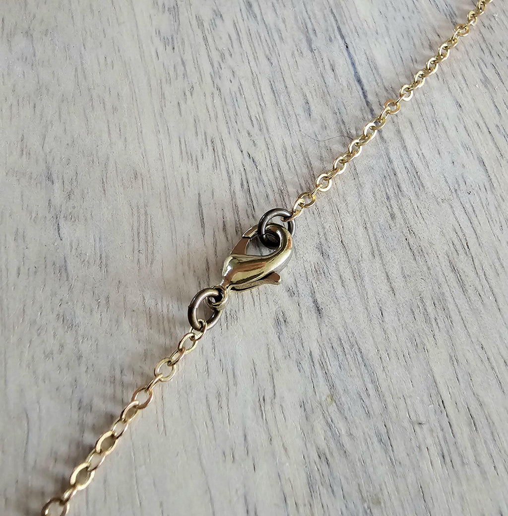 Squirrel Necklace, Crown Coin, Norway Squirrel Acorn Ore, Red Brass Cable Chain, Norwegian Gift, Handcrafted Artisan Jewelry E. Ria Designs