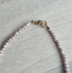Neutral Nude Tone Glass Bead Bracelet, Seed Bead Hand Beaded, 14K Gold Fill Lobster Clasp, E. Ria Designs, Artisan Made Jewelry, Made in USA