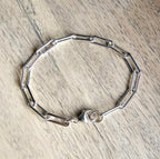 Sterling Silver Paperclip Chunky Bracelet, Lobster Claw Clasp, Charm Bracelet, .925 Gift Boxed, 13 x 5 mm Links, E. Ria Designs, Made in USA