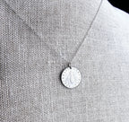 Italy Honey Bee Coin Necklace, 2 Lire Olive Branch 925 Sterling Silver Cable Chain, Aluminum, Crafted in USA E. Ria Designs Honeybee Jewelry