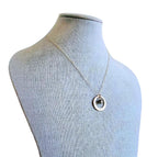 Hammered Gold Ring Necklace, Wire Wrapped Faceted Pyrite Bead, 14K Gold Filled, Gift Boxed, Made in USA, E. Ria Designs, Handmade