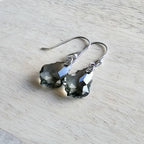 Gray Crystal Chandelier Style Earrings, .925 Sterling Silver Ear Wire, Gift Boxed Elegant Formal Jewelry, Made in USA, E. Ria Designs