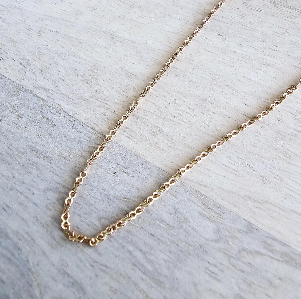 Red Brass Figure Eight Cable Chain, Lobster Claw Clasp, Made in USA, 16, 17, 18, 19, 20, 21, 22, 23, 24, 25, 26, 27, 28, 30, 32, 36 Inch