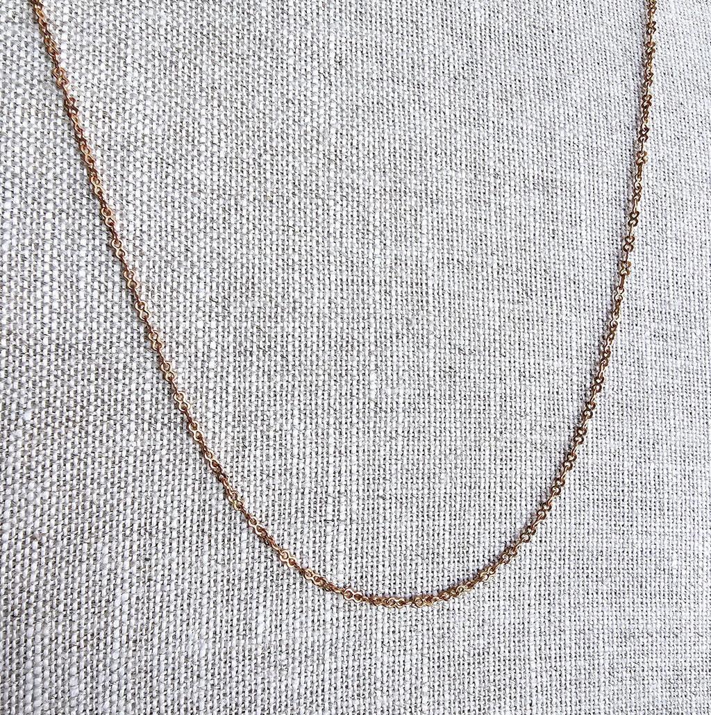 Red Brass Figure Eight Cable Chain, Lobster Claw Clasp, Made in USA, 16, 17, 18, 19, 20, 21, 22, 23, 24, 25, 26, 27, 28, 30, 32, 36 Inch
