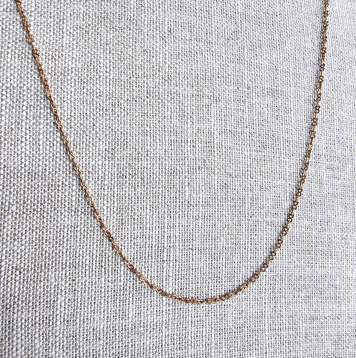 Red Brass Figure Eight Cable Chain, Lobster Claw Clasp, Made in USA, 16, 17, 18, 19, 20, 21, 22, 23, 24, 25, 26, 27, 28, 30, 32, 36 Inch