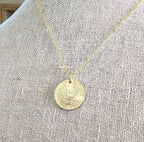 Vintage Chile 10 Pesos Freed Winged Woman Coin Necklace, 14K GF Cable Chain, Made in USA, E. Ria Designs, Victory Celebration Gift Boxed