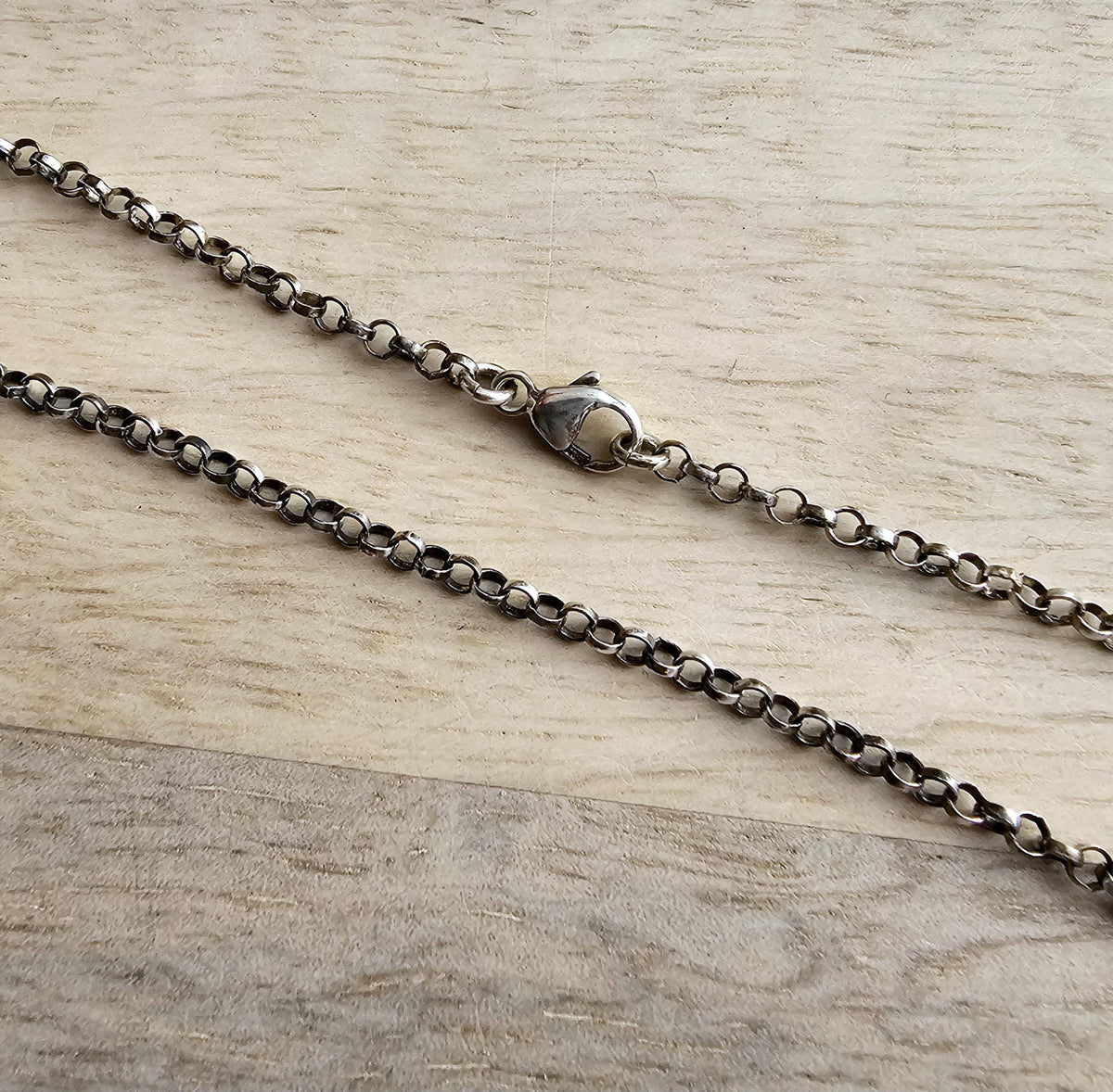 Labradorite, Pyrite, Oxidized .925 Sterling Silver Pendant Necklace, Anniversary Birthday Gift, Rolo Chain, Gift Boxed, Made in USA
