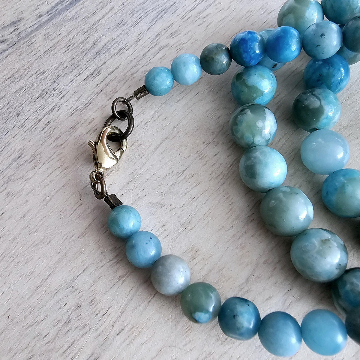 1983 Cyprus Bird Coin Pendant Necklace, Turquoise Jasper Beaded Chain, Birthday Anniversary Gift Boxed, E. Ria Designs, Made in USA