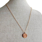 Vintage Pig Coin Necklace, 1997 Bermuda One Cent Coin, Old Coin Jewelry, Brass Cable Chain, Lobster Claw, Handcrafted in USA, Gift Boxed