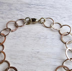 Vintage Chile 10 Pesos Freed Winged Woman Coin Bracelet, Solid Brass Circle Link Chain, Made in USA, E. Ria Designs, Victory, Gift Boxed