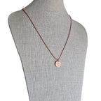 1985 Barbados Trident Coin Necklace, Reversible, Copper Ball Chain, One Cent, Copper, Sea Life Crest, Vintage Coin Jewelry, E. Ria Designs