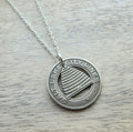 Salt Lake City SLC Beehive Bee Skep Transit Token Necklace, Vintage Coin Jewelry, Handcrafted .925 Sterling Silver Chain, Made in USA