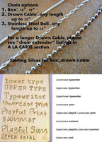 Little Letter Necklace, Tiny Letter Charm, Initial Necklace, Personalized, Custom Sterling Silver Jewelry E Ria Designs