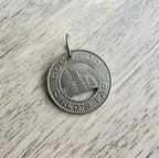 Seattle Transit Bus Token Charm, Pendant, Evergreens, Mountain Scene, Good for Child's Fare, Hang on Necklace or Bracelet, Gift Boxed, USA