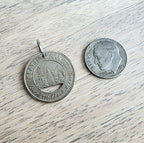 Seattle Transit Bus Token Charm, Pendant, Evergreens, Mountain Scene, Good for Child's Fare, Hang on Necklace or Bracelet, Gift Boxed, USA