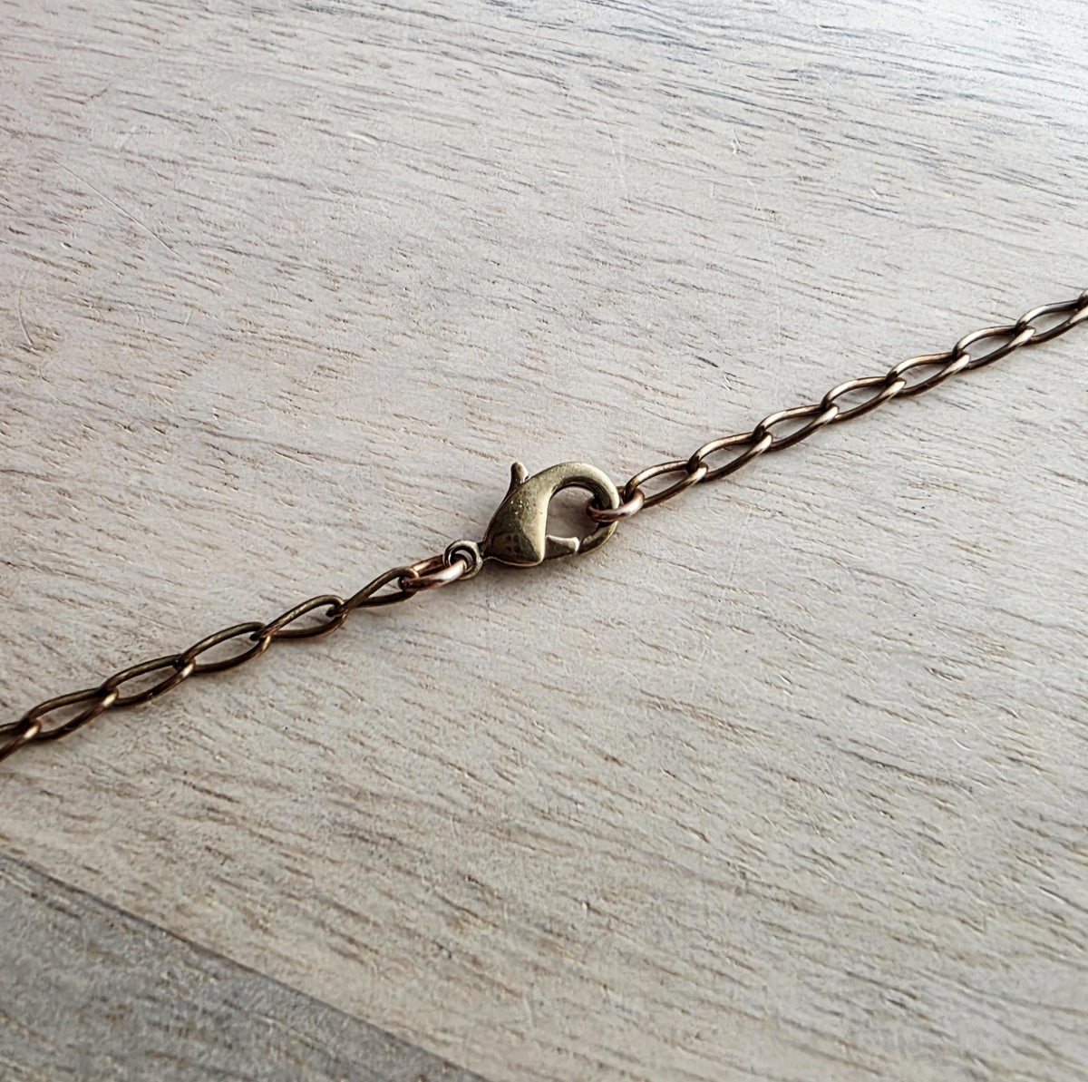 1971 Vintage British New Pence Coin Necklace, Great Britain, England, Queen Elizabeth II, Brass Curb Chain Gift Boxed Jewelry, Made in USA