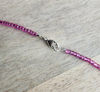 Fuchsia Glass Seed Bead Coin Necklace, 2006 New Zealand 20 Cent Coin Jewelry, Māori Carving of Pukaki, Gift Boxed, Artisan Handmade in USA