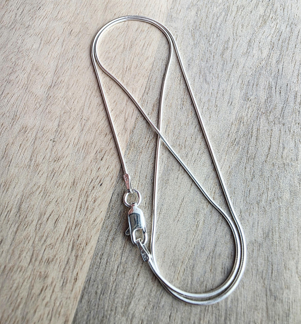 925 Sterling Silver 16 Inch Snake Chain for Charms, Pendants Gift Boxed, E. Ria Designs, Lobster Claw