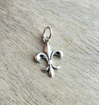 925 Sterling Silver Fleur De Lis Charm for Bracelet or Necklace, Gift Boxed