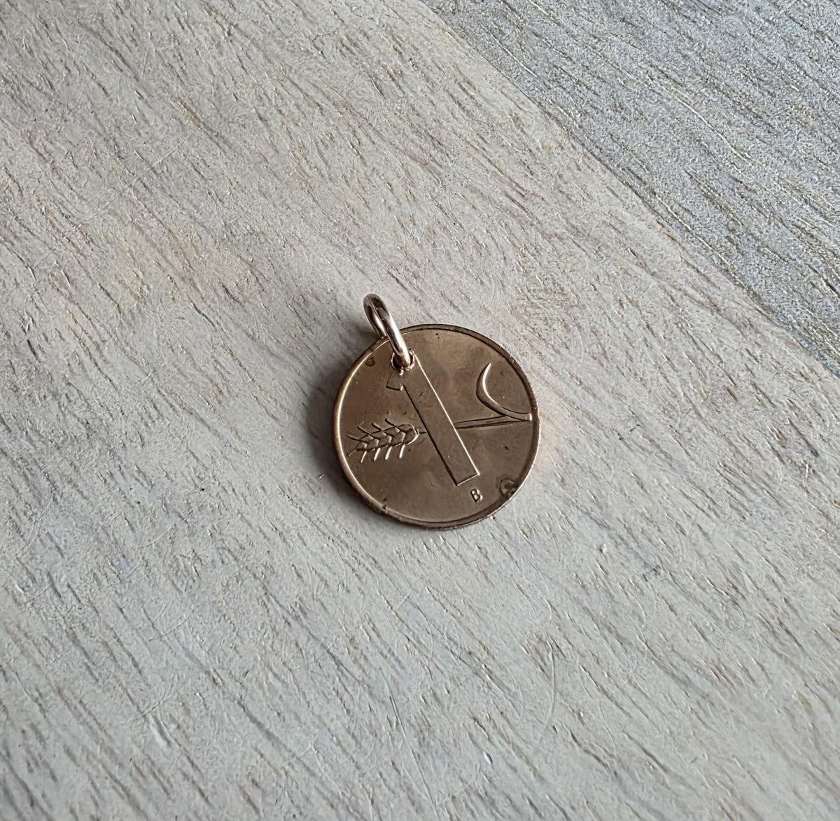 1 Rappen Helvetia Switzerland Swiss Cross Coin, Vintage 1968, Charm or Pendant for Bracelet or Necklace, Gift Boxed, Handcrafted in USA