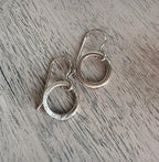 14K Gold Filled, Brushed Little Gold Hoop Earrings, Hand Crafted Artisan Earrings, French Ear Wires, Made in USA by E. Ria Designs, Gift Box
